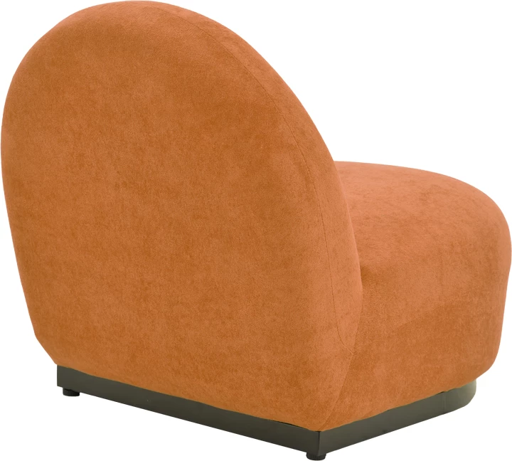 Karrige rrotulluese Zenny, material stof, ngjyrë terrakote, 64x85x68cm