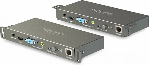 Konvertues video DeLOCK 87732, 4 hyrje në 1 HDMI, 4K, Metal, i zi