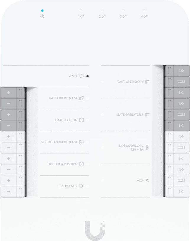 Set kontrolli qasjeje Ubiquiti UA-G3-SK-Gate (G3 Gate Starter Kit) me Gate Hub, G3 Intercom, adapter PoE++ dhe extender PoE++