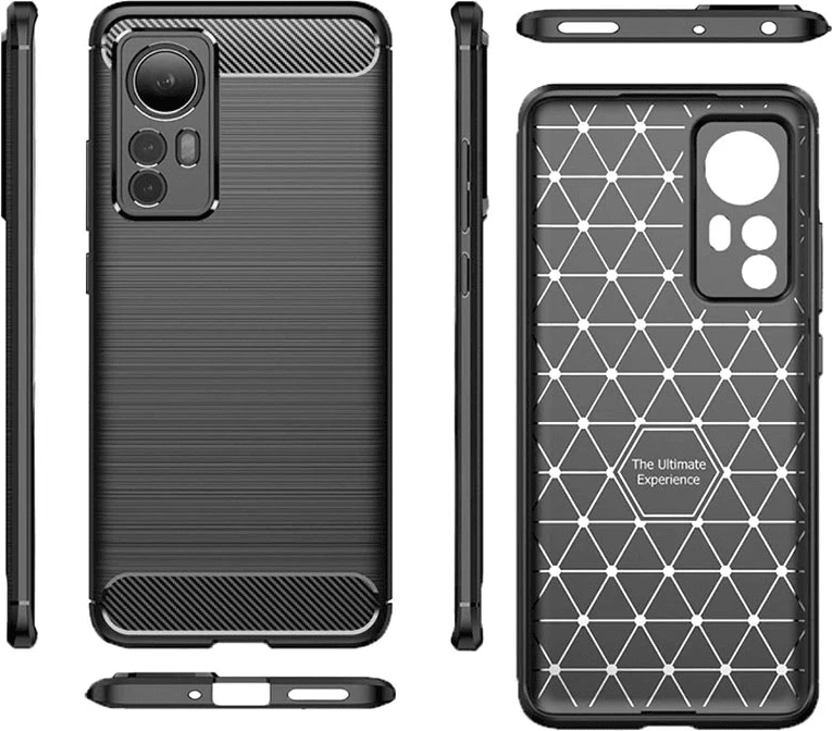 Mbështjellës silikoni HAVANA për Xiaomi 12T, matte carbon, i zi