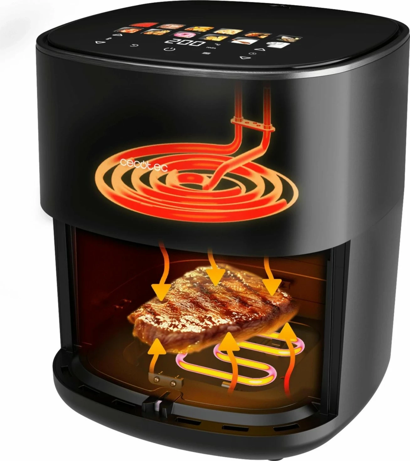 Fryer pa yndyrë Cecotec Cecofry&Grill Duoheat 6500, 6.5L, e zezë