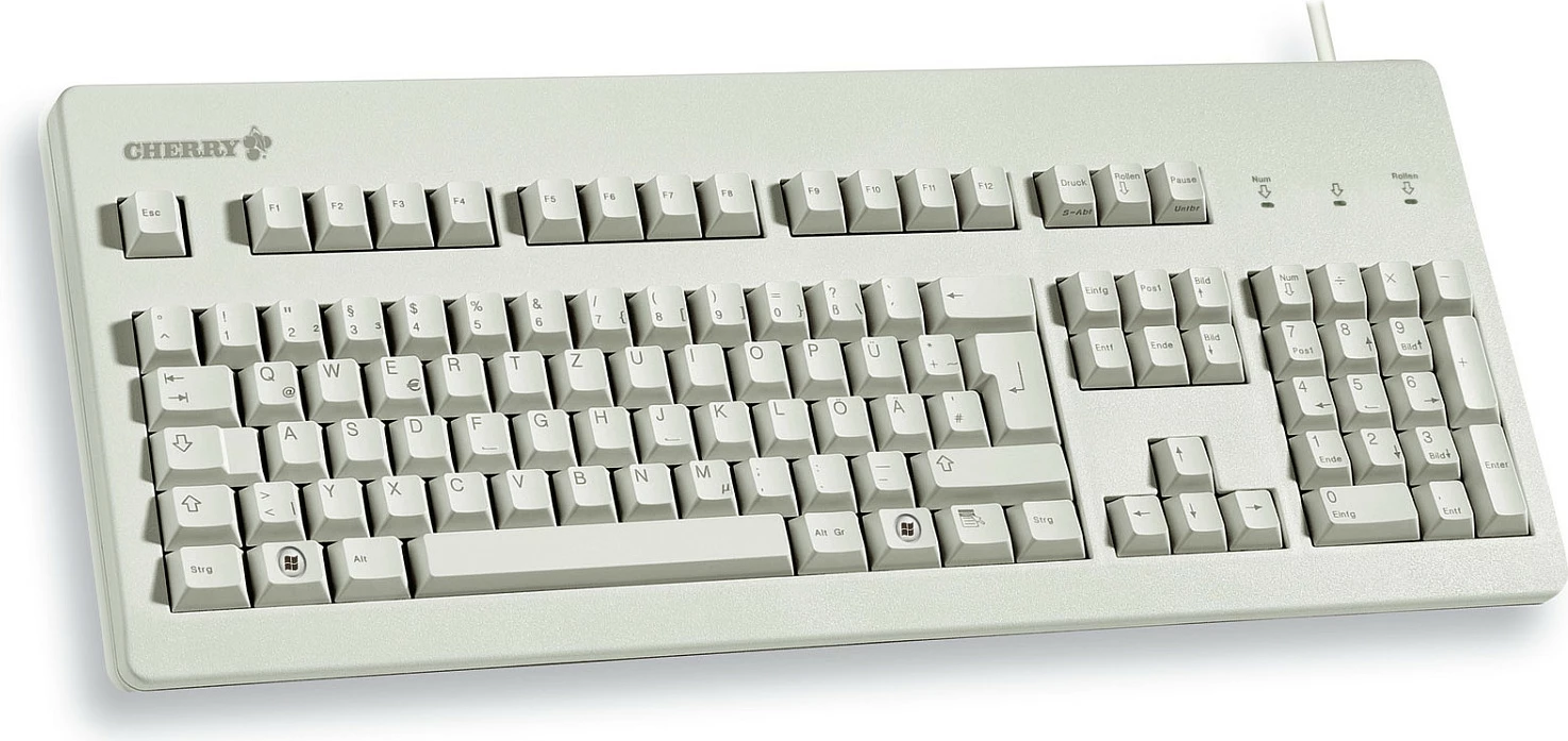Tastierë mekanike Cherry G80-3000, USB, Full-size, QWERTZ (DE), Cherry MX Blue, Gri