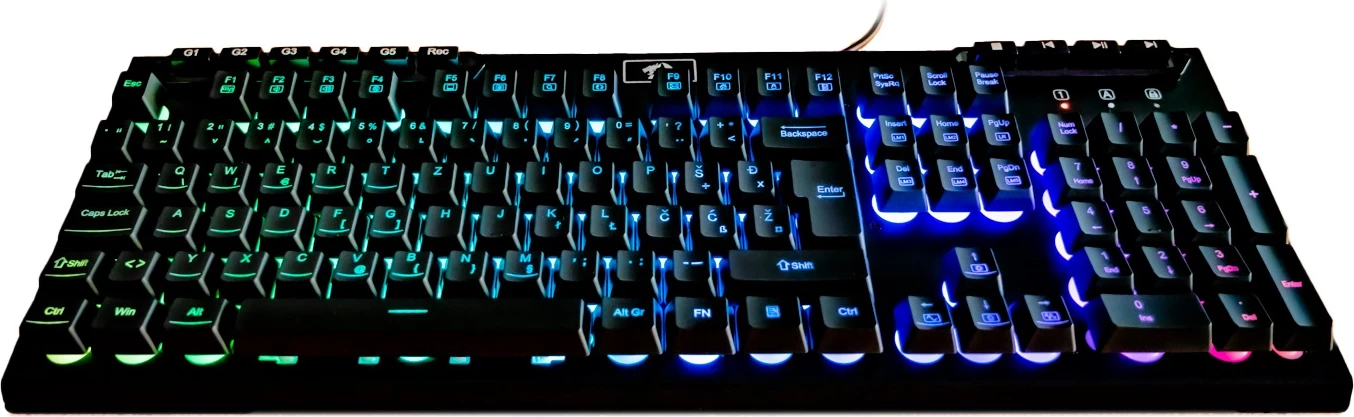 Tastierë gaming Redragon Aditya K513 RGB, membrane, full-size, wired, layout SLO/CRO, e zezë