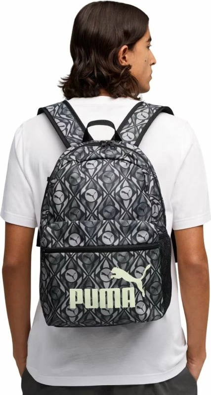 Çantë shpine Puma Phase AOP 91733 04, gri-e zezë, set me penar