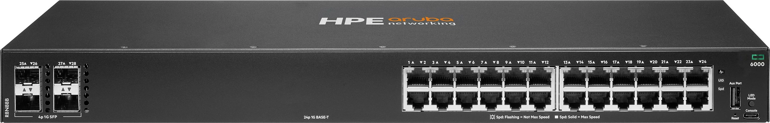 Switch HPE Aruba CX 6000, 24x Gigabit RJ45, 4x SFP 1G, managed L3, rack 1U, i zi