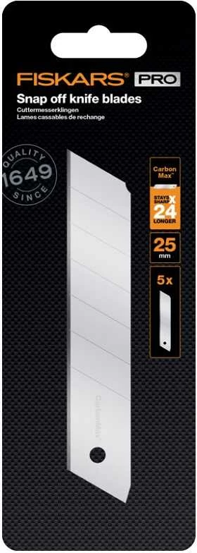 Set tehë për skallper Fiskars 25mm, 5 copë, zezë