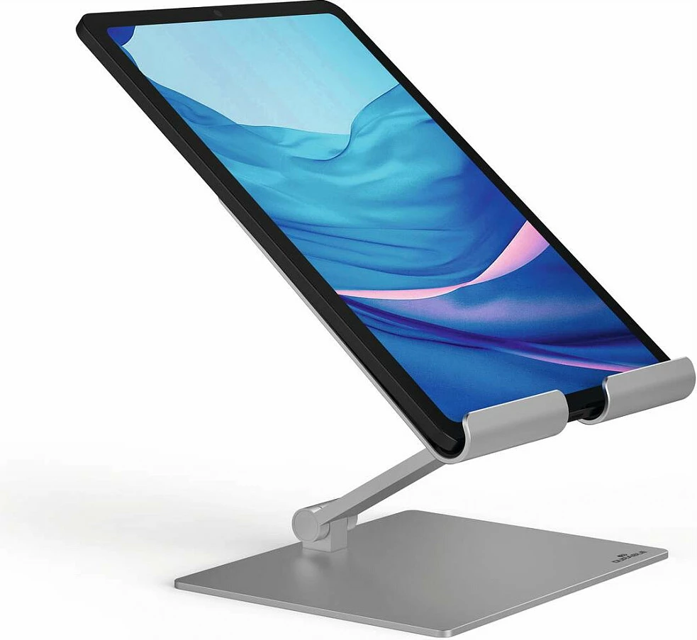 Mbajtëse për tablet Durable TABLET STAND RISE 894023, deri 13", e palosshme, alumini, argjend