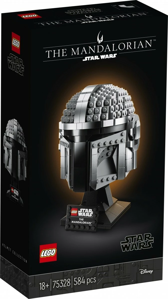 Set ndërtimi LEGO Star Wars Mandalorian Helmet 75328, 584 pjesë, gri