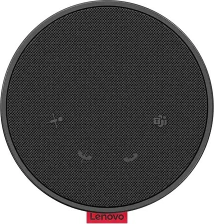 Altoparlant konferencash me kabëll, Lenovo Go 4XD1C82055, USB-C plug-and-play me adaptor USB-A, 2 mikrofona, Microsoft Teams Certified, Ø90 mm, 265 g, e zezë, me futerë