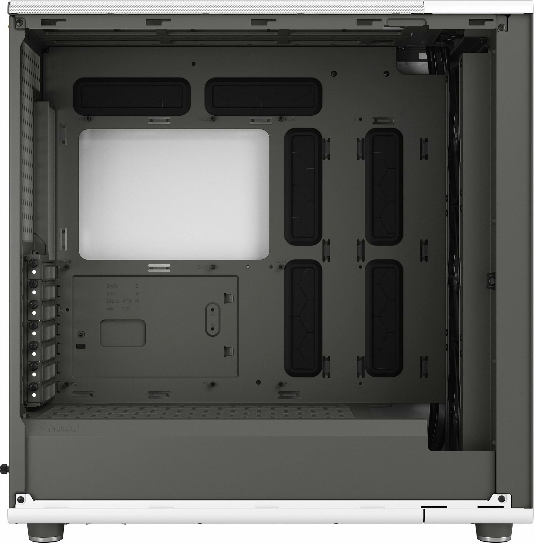 Kasë Fractal Design FD-C-NOR1X-04, Midi Tower, PC, White, ATX, EATX, micro ATX, Micro-ITX