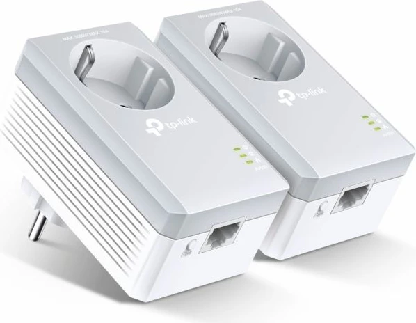 Adapter Powerline TP-LINK TL-PA4010P KIT AV600 500Mbps me prizë, i bardhë, set 2 copë
