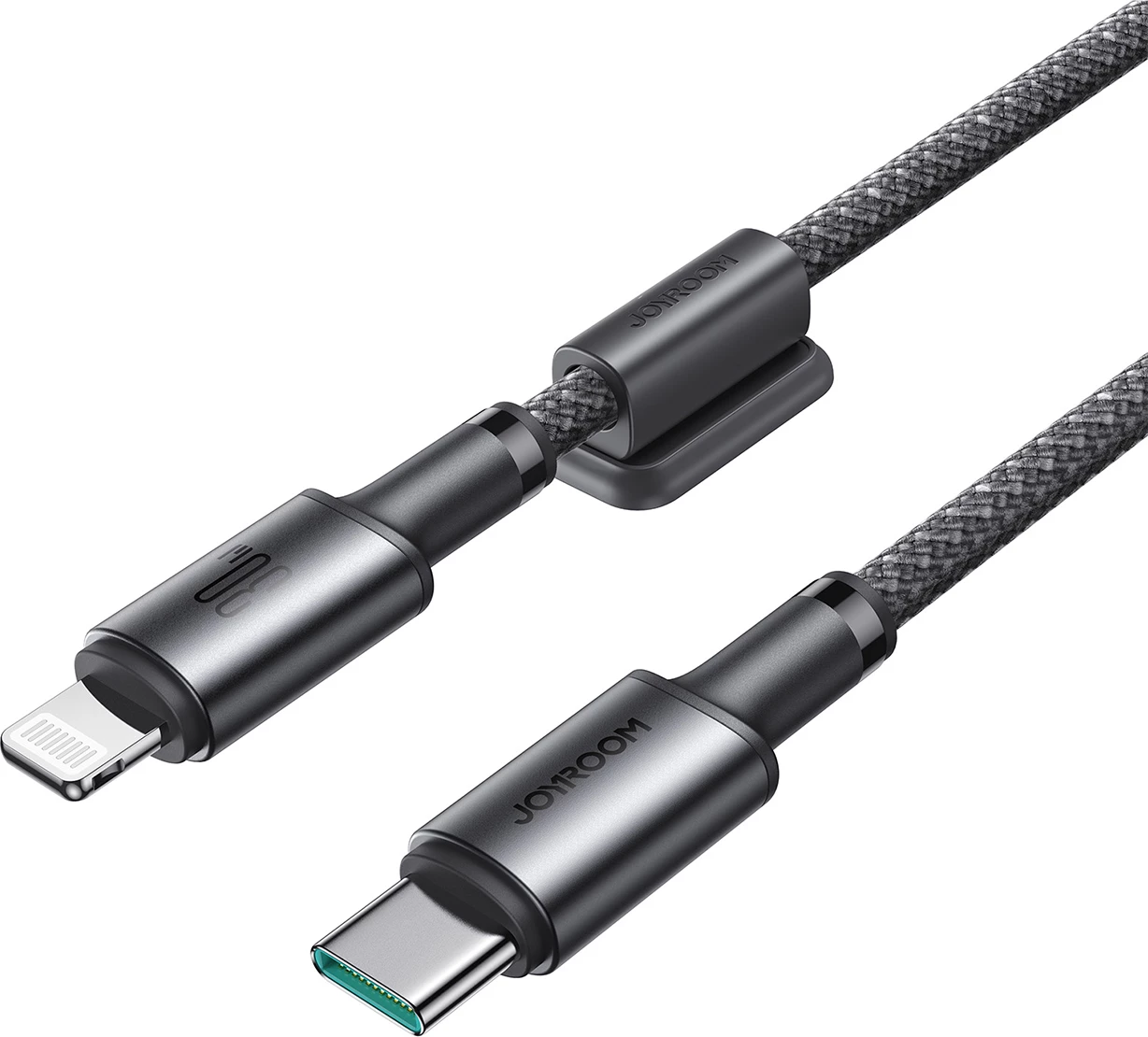 Kabllo Joyroom S-A50 Unlimited Series, USB-C në Lightning, 1.2m, 30W, me organizues magnetik, Gri