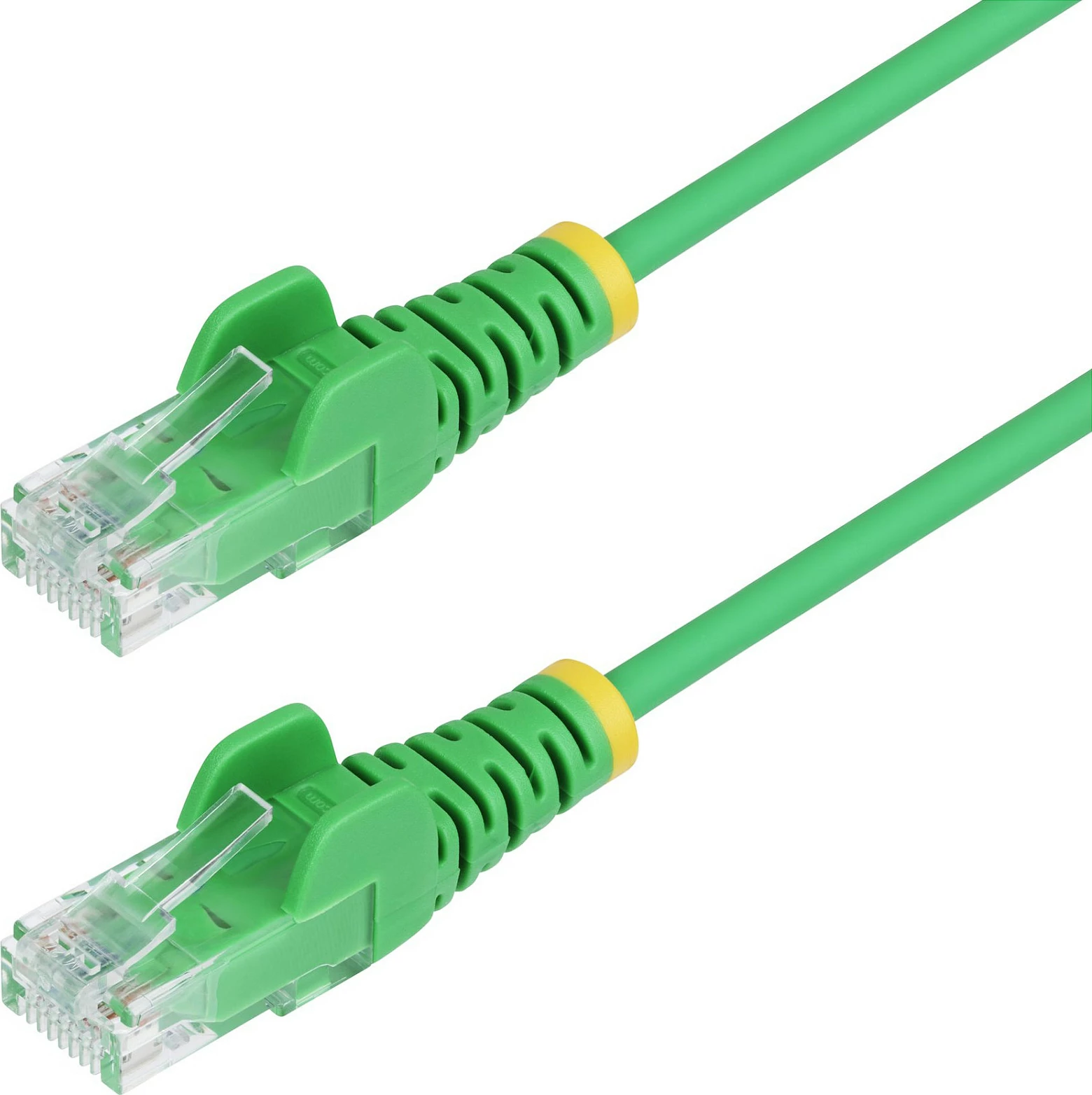 Kabllo Ethernet Cat6 StarTech Slim 0.5m RJ45, PoE 100W, UTP, LSZH, jeshile