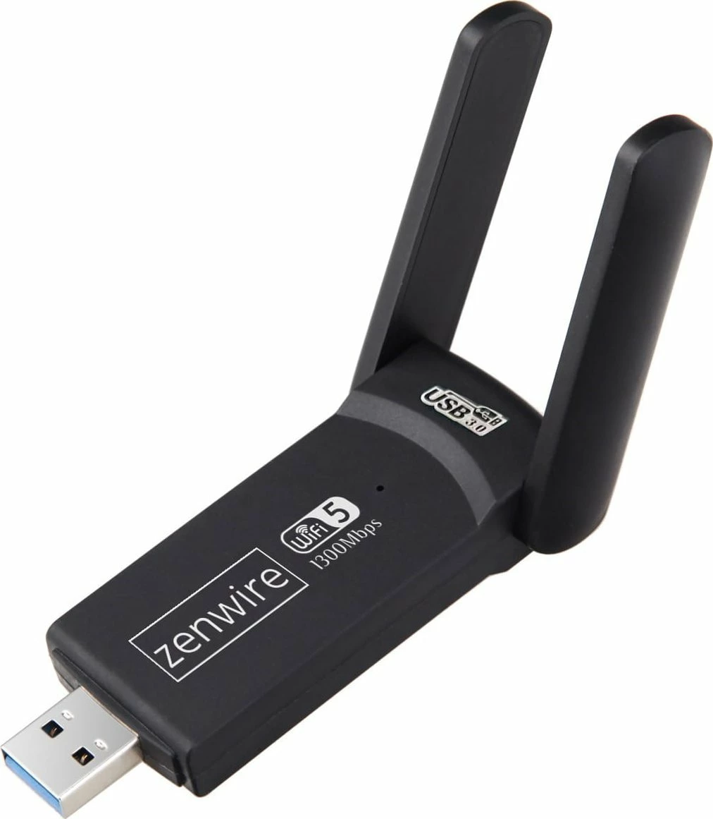 Adapter WiFi USB 3.0 Zenwire WD-4605AC 1300Mbps Dual Band 2.4/5GHz, i zi