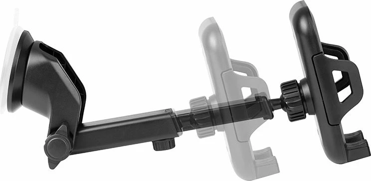 Mbajtës telefoni për veturë Tracer U33, deri 7\", krah teleskopik 17 cm, kapëse 95 mm, montim me vakum, i zi