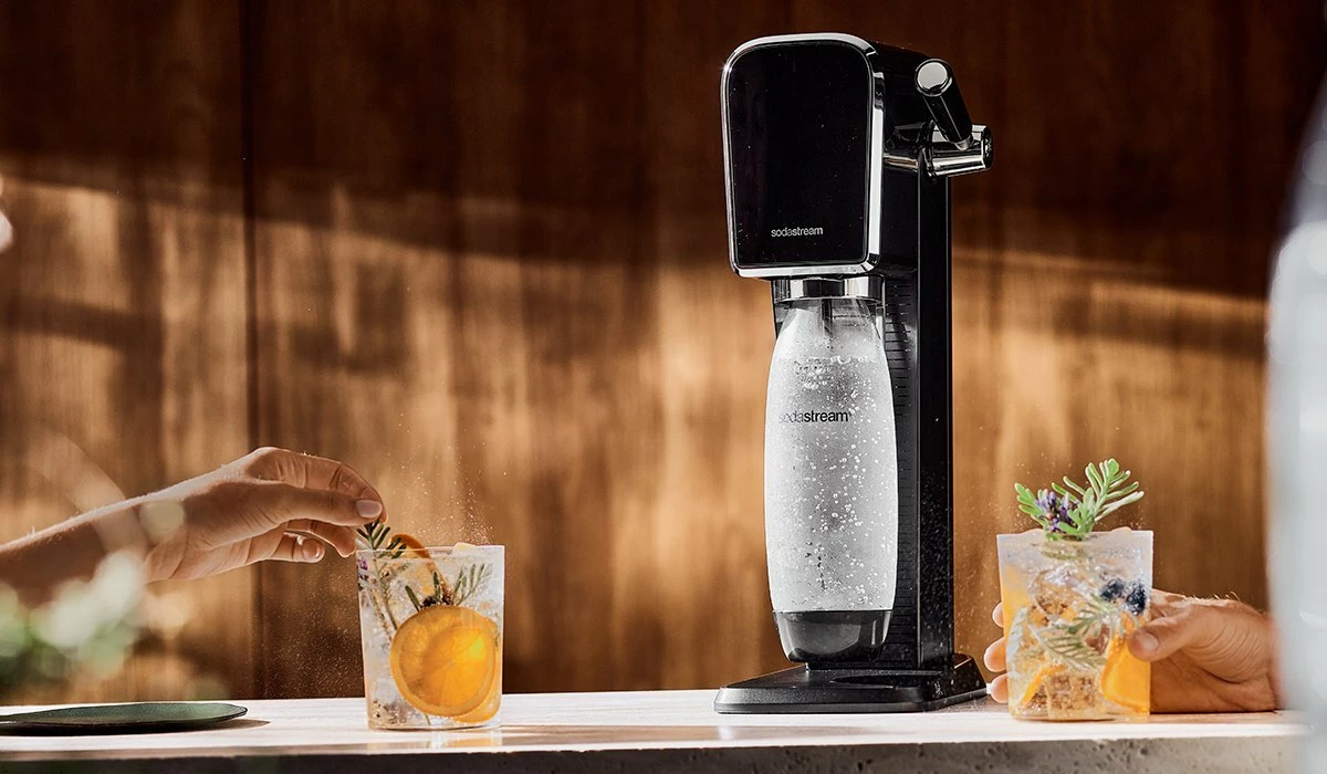 Shishe karbonizimi SodaStream Fuse WaterPomelo 1L, 2 copë, verdhë/kuqe