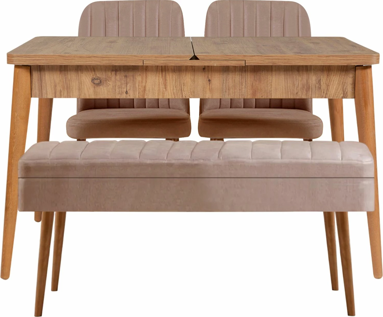 Set tavolinë me karrige për ngrënie, zgjatues, 4 pjesë, Skye Decor, Vina 0900 - 3, ngjyrë Atlantic, Stone