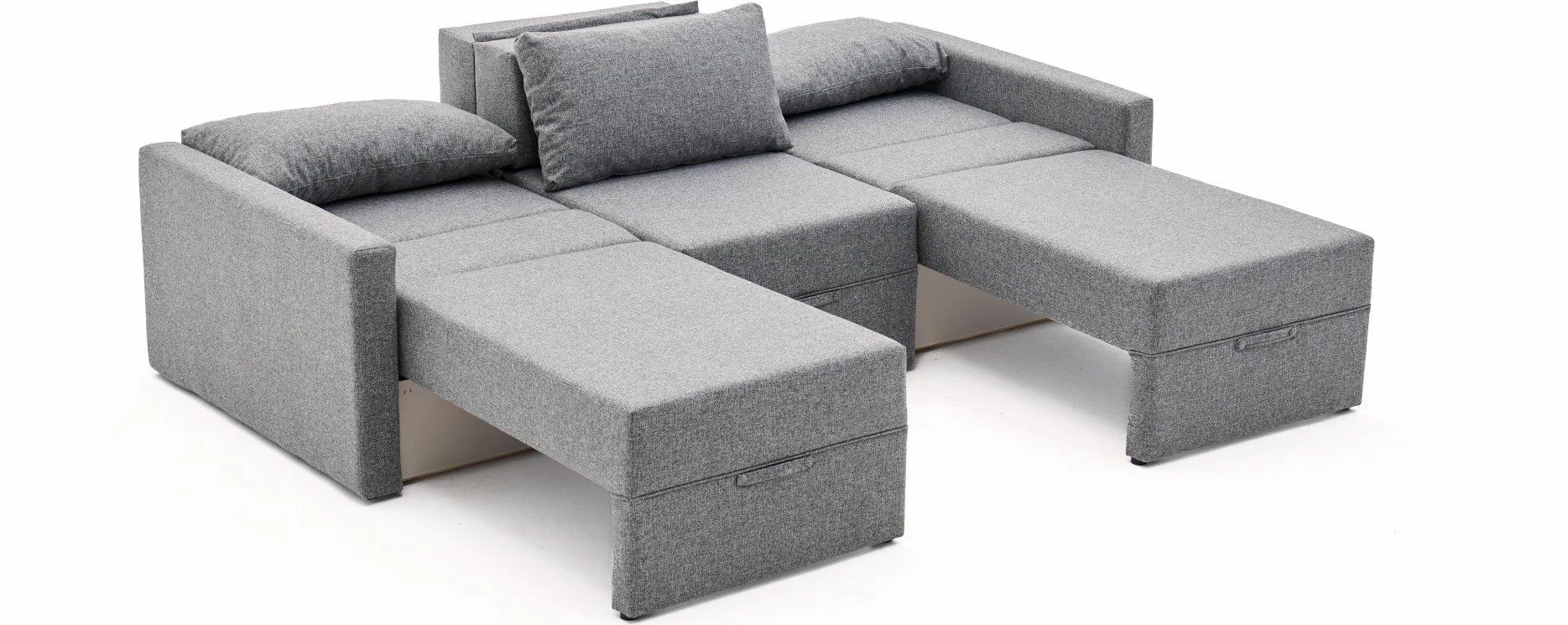Divan-krevat treshe, Atelier del Sofa, Saros, gri