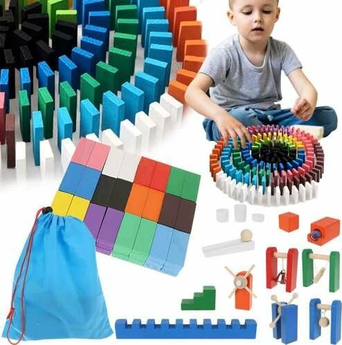 Set domino druri Kruzzel 22914, 360 copë, 407 elemente, shumëngjyrësh