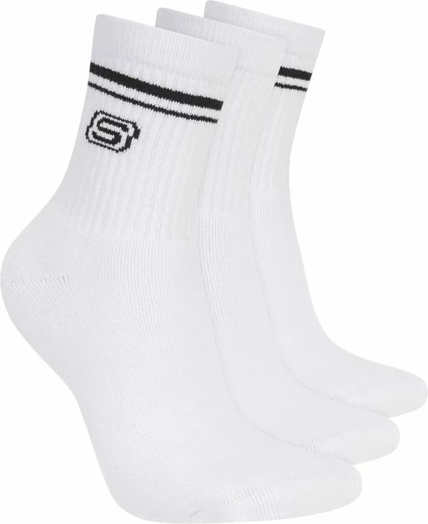 Çorape Skechers 3 palë, të bardha 39-42