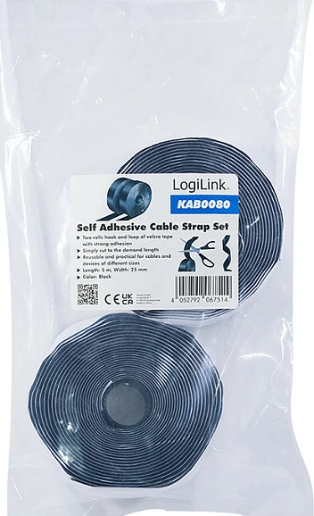 Set shirit Velcro LogiLink, 25 mm, 5 m, i zi