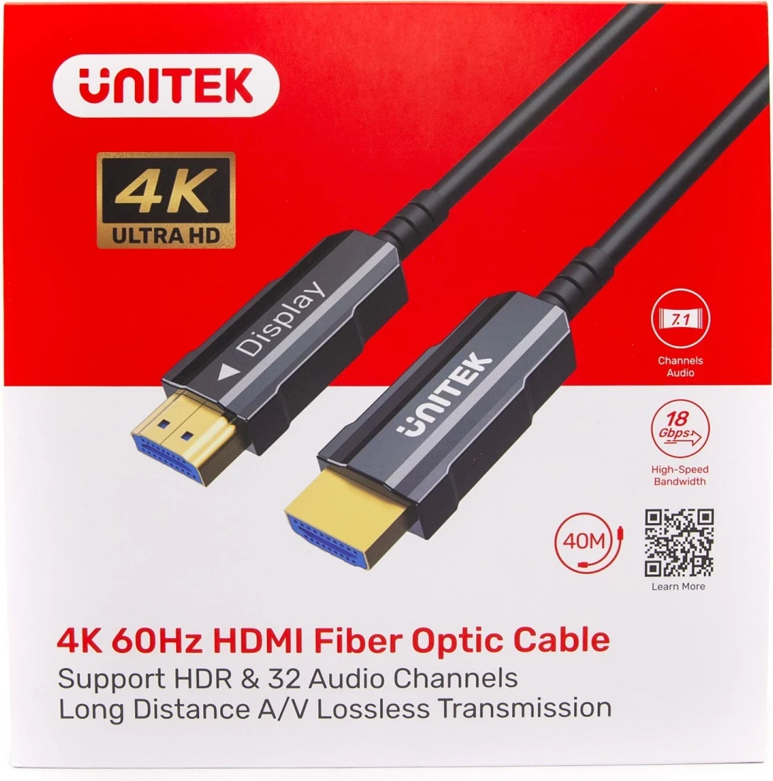 Kabell HDMI Unitek 2.0 AOC 4K 60Hz, 50 m, i zi