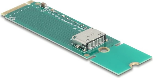 Adapter konvertues DeLOCK 64348, M.2 në OCuLink SFF-8612, NVMe, 80 mm, i gjelbër