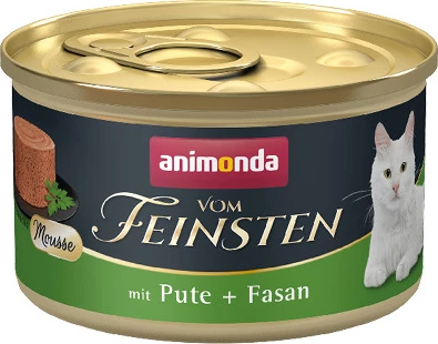 Ushqim i lëngëshëm për mace Vom Feinsten Mousse pulë +fazan, 85 gr