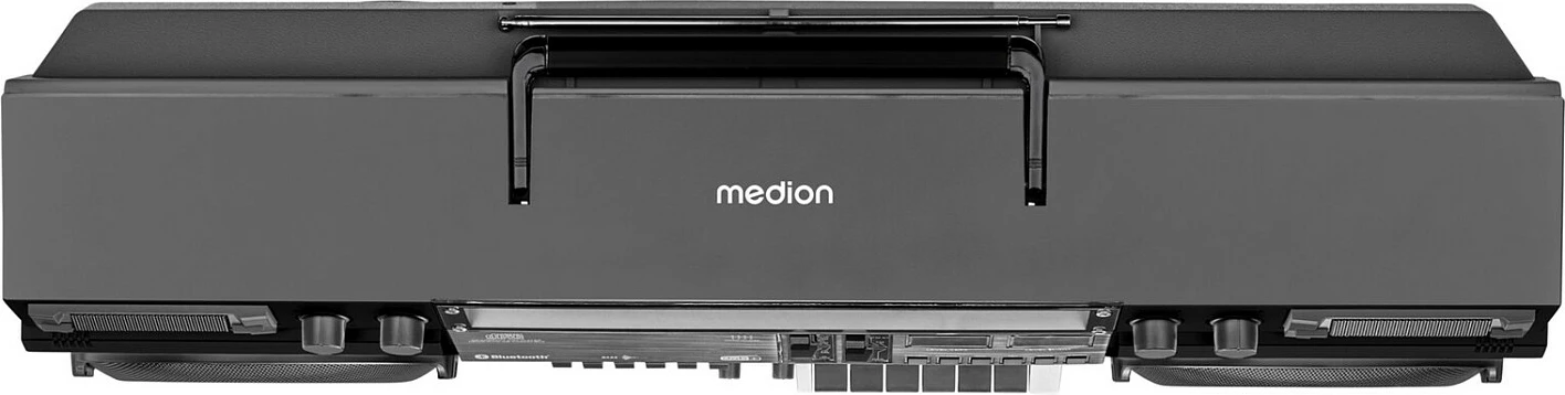 Sistem zëri Medion LIFE P66538, 20 W, DAB+/FM, Bluetooth 5.1, CD/USB/microSD/kasetë, i zi