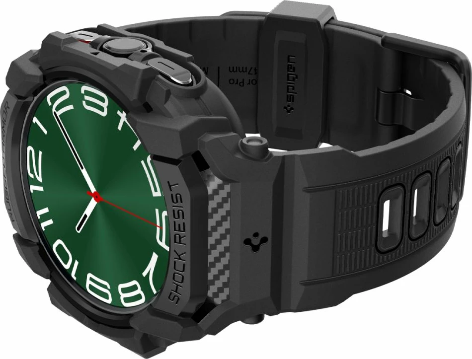 Mbështjellës Spigen Rugged Armor Pro për Samsung Galaxy Watch Ultra 47mm, i zi
