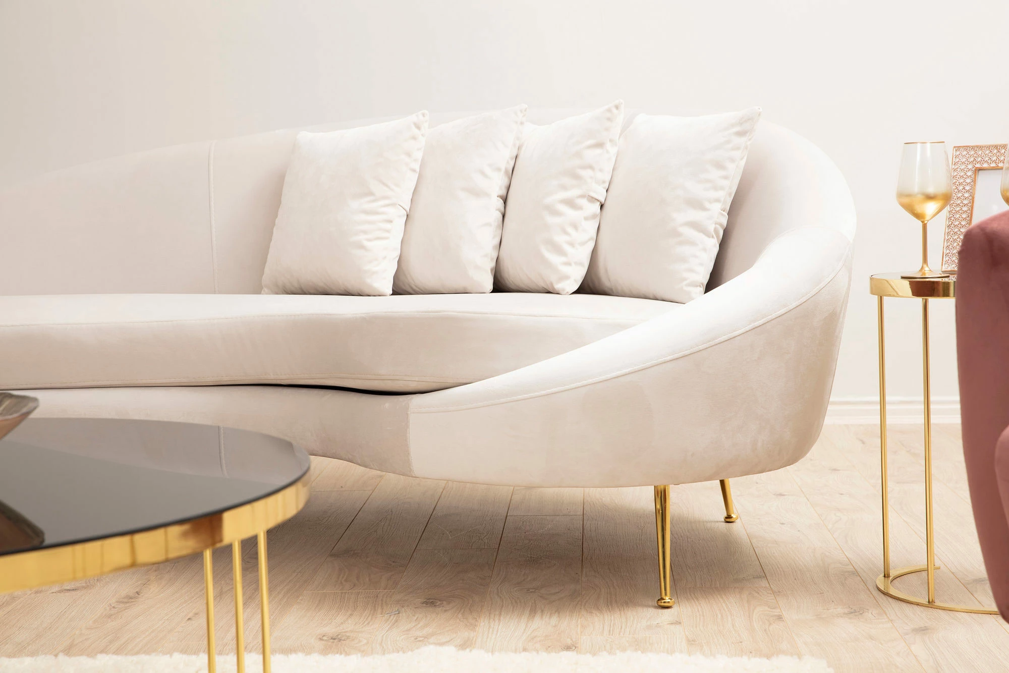 Divan treshe Atelier del Sofa, Eses Right, bezhë