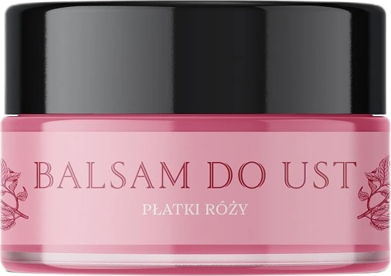 Balsam për buzë Jozka me petale trëndafili për femra, 15ml