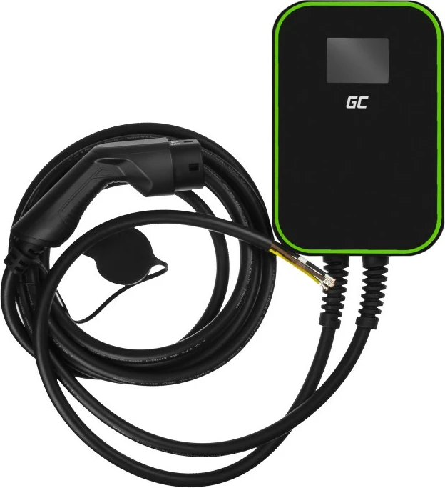 Karikues Green Cell EV për veturë elektrike + kabllo, 22kW, 6m, e zezë