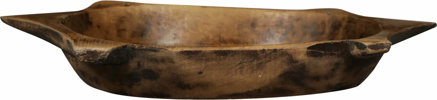 Tabaka dekorative formë breshke, dru, ngjyrë kafe, 38x23x13cm