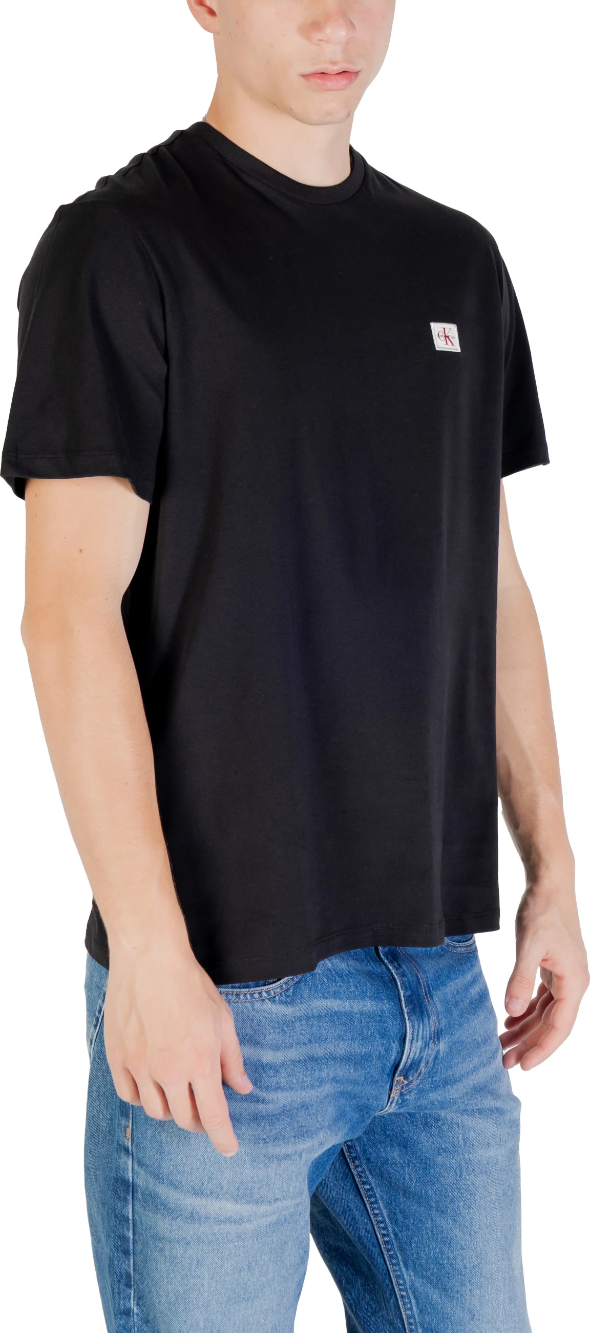 Maicë për meshkuj Calvin Klein Jeans SS Badge 30S Jersey LV04RC272G, e zezë [Madhësia: L]