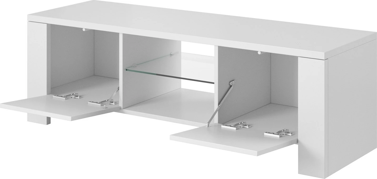 Komodinë për TV Cama West,  42/130/42, e bardhë