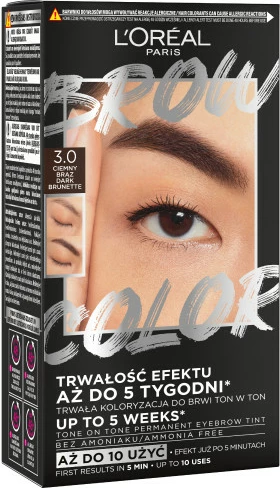Kit për ngjyrosje vetullash L'Oreal Paris Brow Color 3.0 Dark Brunette për femra, 30ml