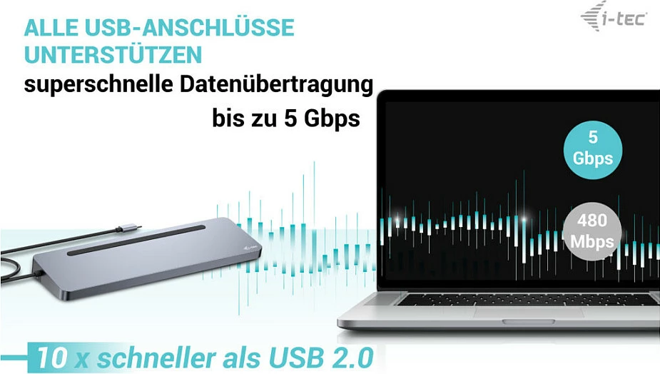 Docking station I-Tec USB-C Metal Ergonomic 3x 4K, 100W, argjendtë