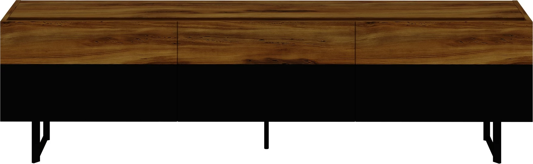 Komodë TV Skye Decor, e zezë, lis