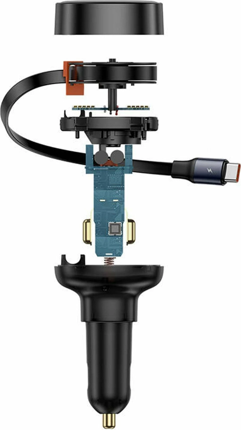 Karikues veture Baseus Enjoyment Pro C00057802111-01, USB-C 60W, kabllë e tërheqshme 0.7 m, i zi