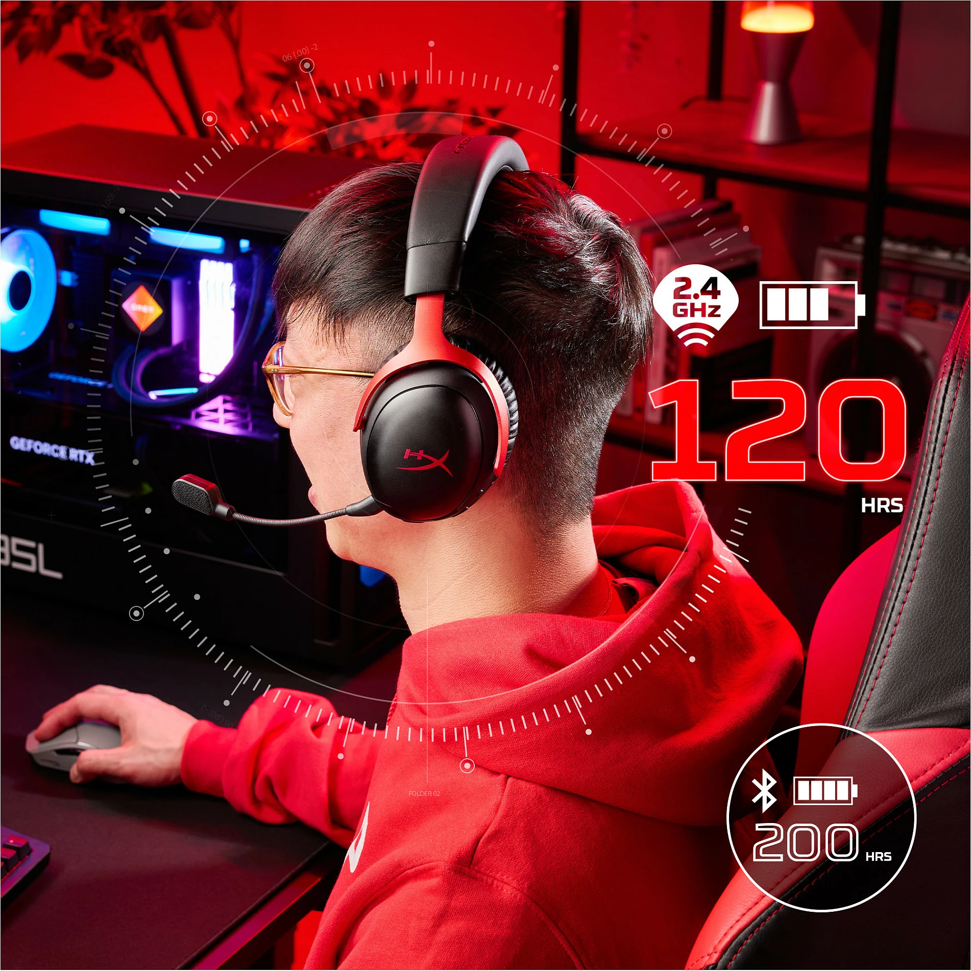 Kufje HyperX Cloud III S Wireless Gaming Headset, Bluetooth 5.3, 120h, të zeza