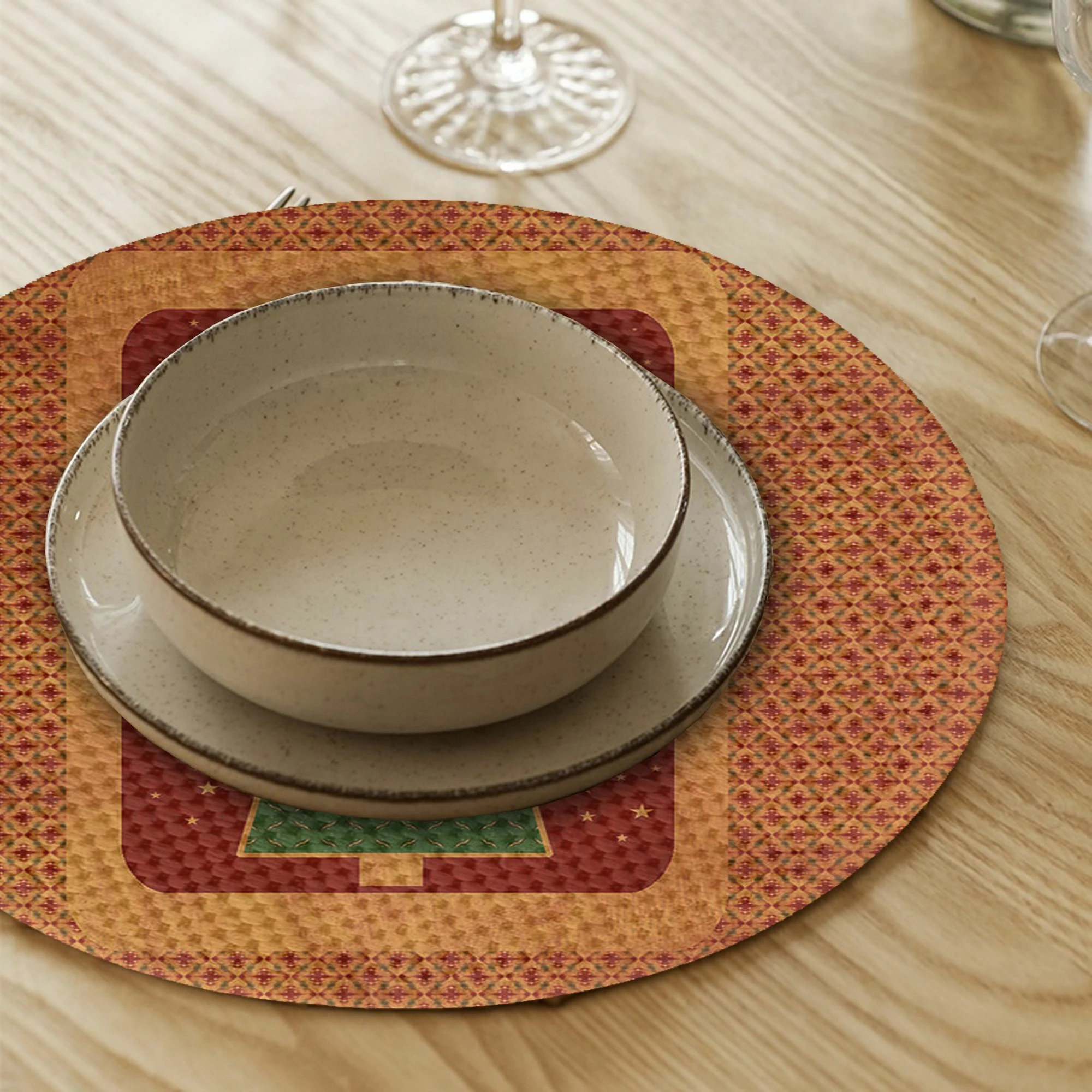 Set nënshtruesish tavoline Hermia Concept, shumëngjyrësh, 4 copë, 37cm