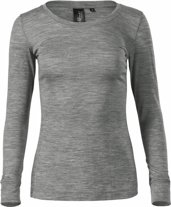 Bluzë Malfini për femra, ngjyrë gri