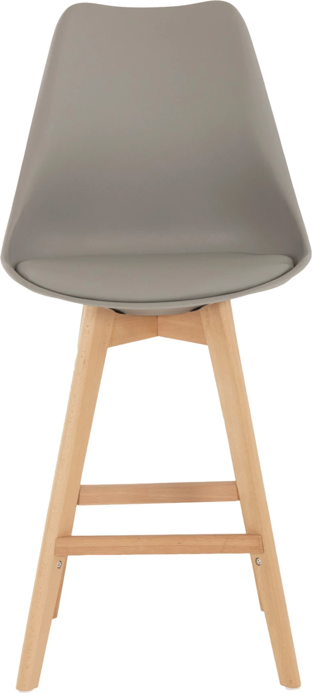 Karrige për bar VEGAS FH8000.30, polipropilen gri - dru ahu ngjyrë natyrale, 47x58x107H cm., set prej 4 copë