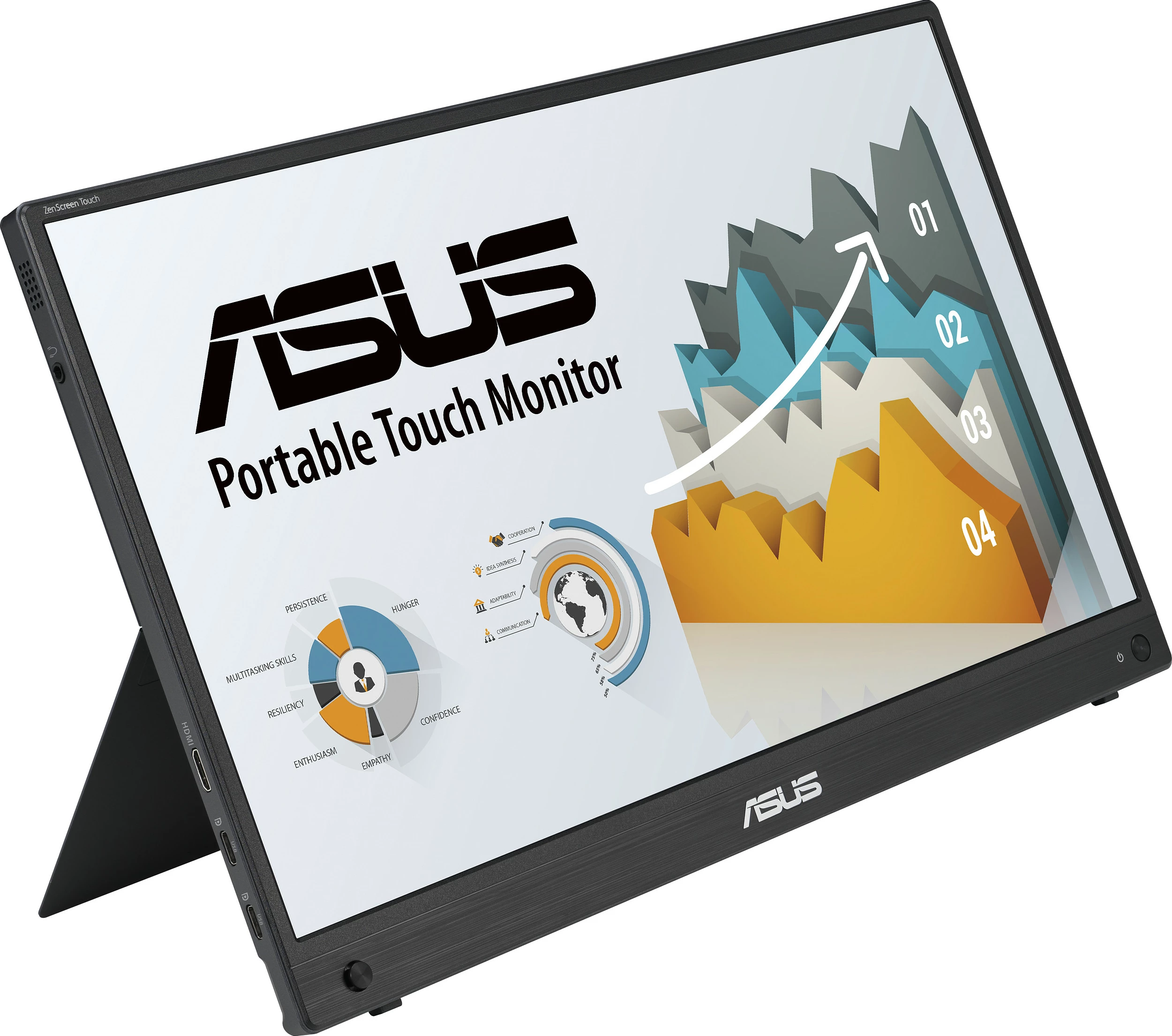 Monitor portativ ASUS ZenScreen MB16AHT, 15.6", Full HD, i zi