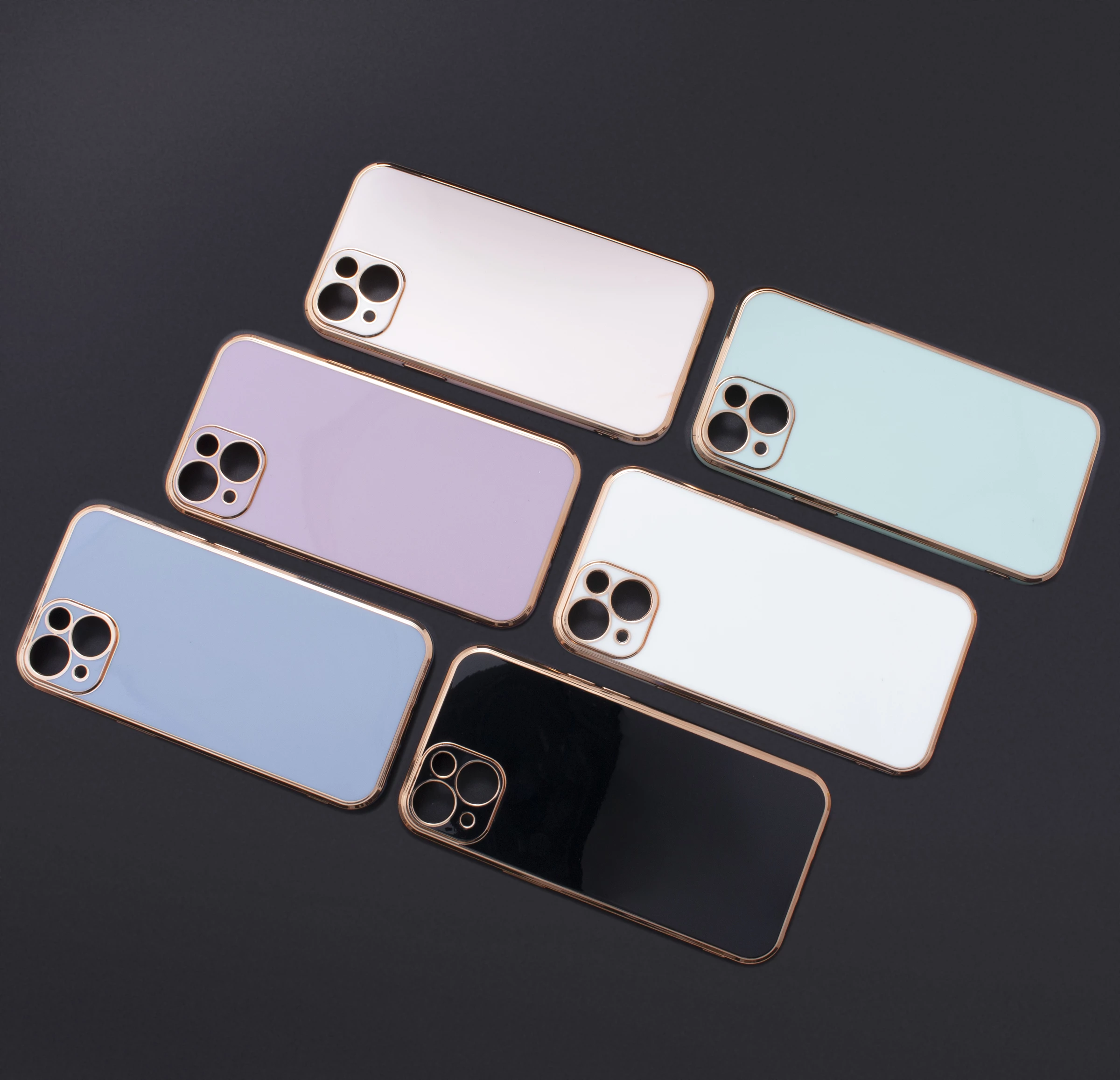 Mbështjellës Hurtel Lighting Color Case për Samsung Galaxy A13 5G, TPU, Bardhë me kornizë të artë