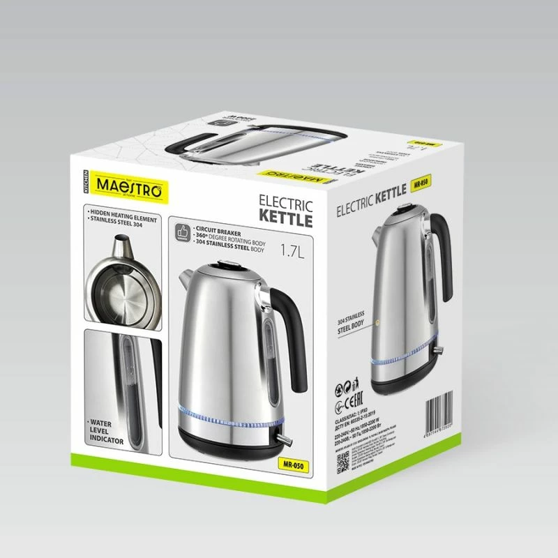 Çajnik elektrik MAESTRO MR-050, argjendtë