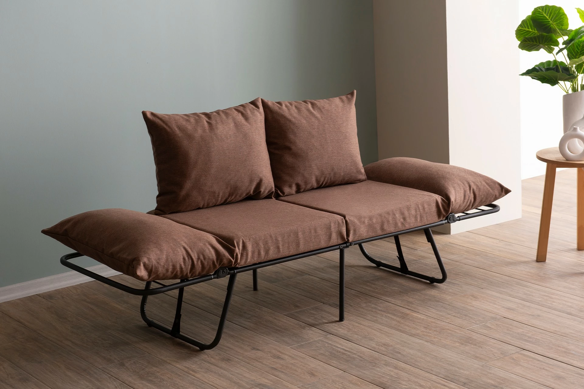 Divan-krevat dy ulëshe, ngjyrë kafe e çelët, Viper 2-Seater