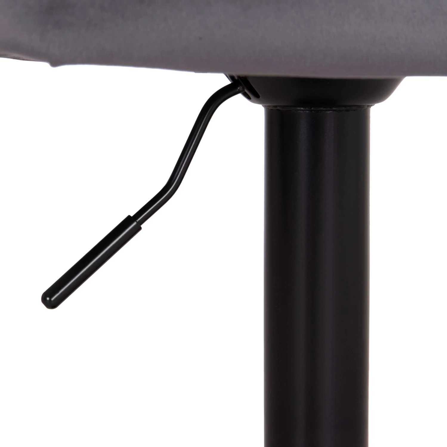 Karrige për bar rrotulluese DIANA, kadife gri, metal i zi mat, FH202.41, 44x52x109cm, set prej 2 copësh