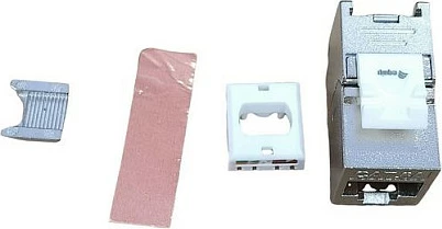 Keystone jack rrjeti EQUIP Cat6A Slim, RJ-45 female, tool-free, shielded, 10GBase-T, set 8 copë, argjendtë